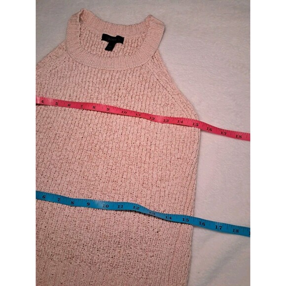 J.Crew High Neck Textured Pointelle Sweater Tank Light Pink J0928 Size XXS - Picture 6 of 9